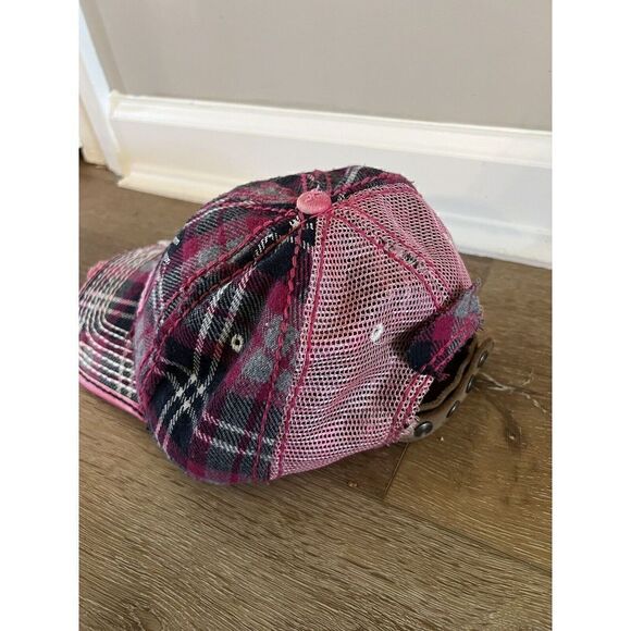 True Religion World Tour Buddha Hat Distressed Adjustable Leather Strapback - Picture 8 of 8